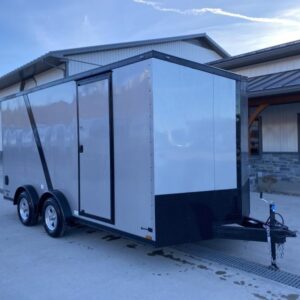 7.5 x 14 Aluminum Enclosed Cargo Trailer – Ramp Door