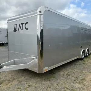Rear Spoiler Enclosed Aluminum Cargo Trailer, 8.5 x 28